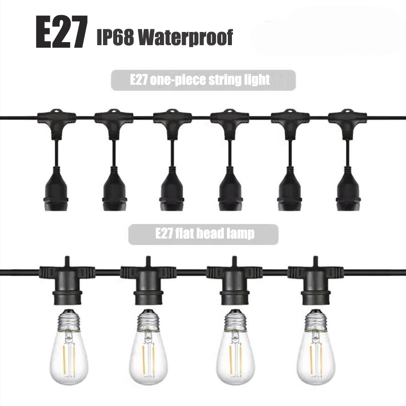 Outdoor Power Strip Weatherproof - Outdoor E27 Gewinde Scheinwerfer halter String