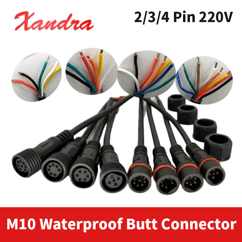 Outdoor Power Strip Weatherproof - M10 Wasserdichter Steckverbinder 2-Pin 3-Pin 4-Pin