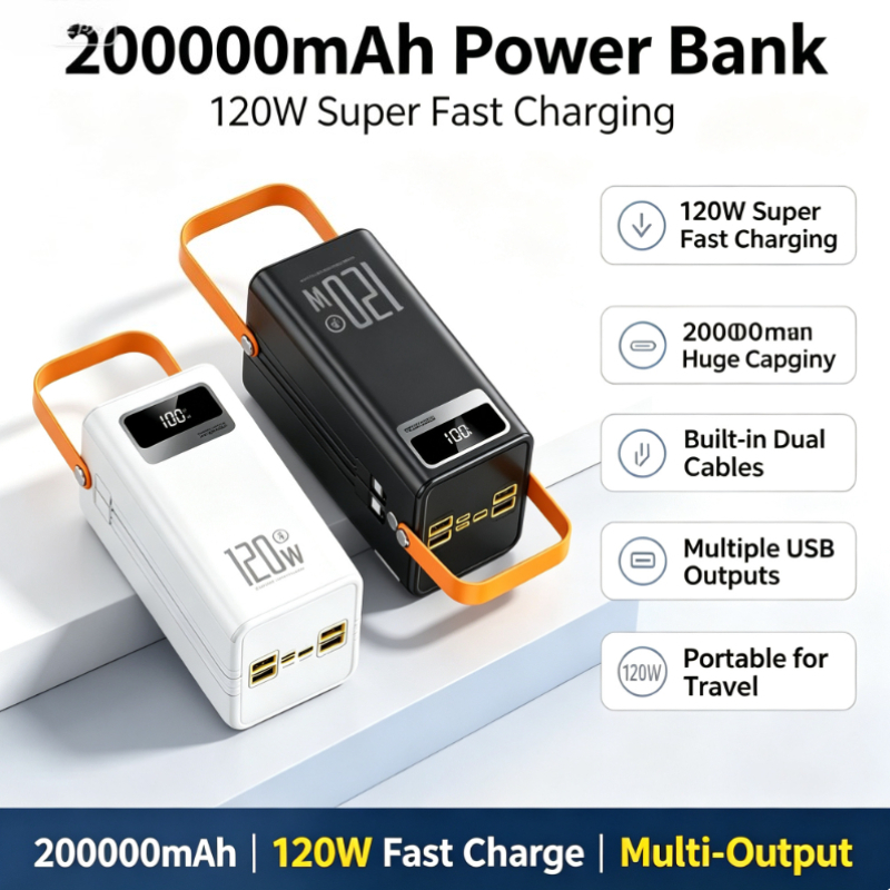 Outdoor Power Adapter Usb C - 120W Schnellladepowerbank 500000mAh Große Kapazität Outdoor